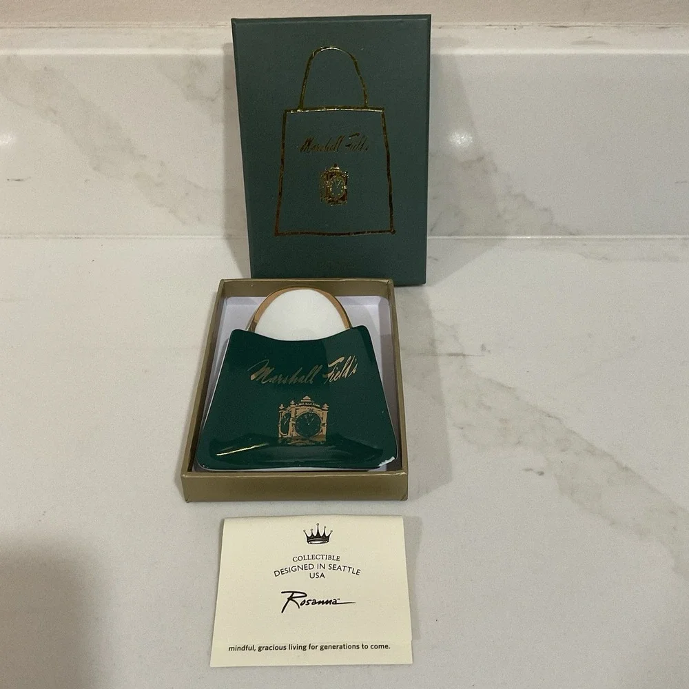 Marshall Fields Rosanna 2018 Dish Tray Trinket Clock W/box Small Chip On Corner